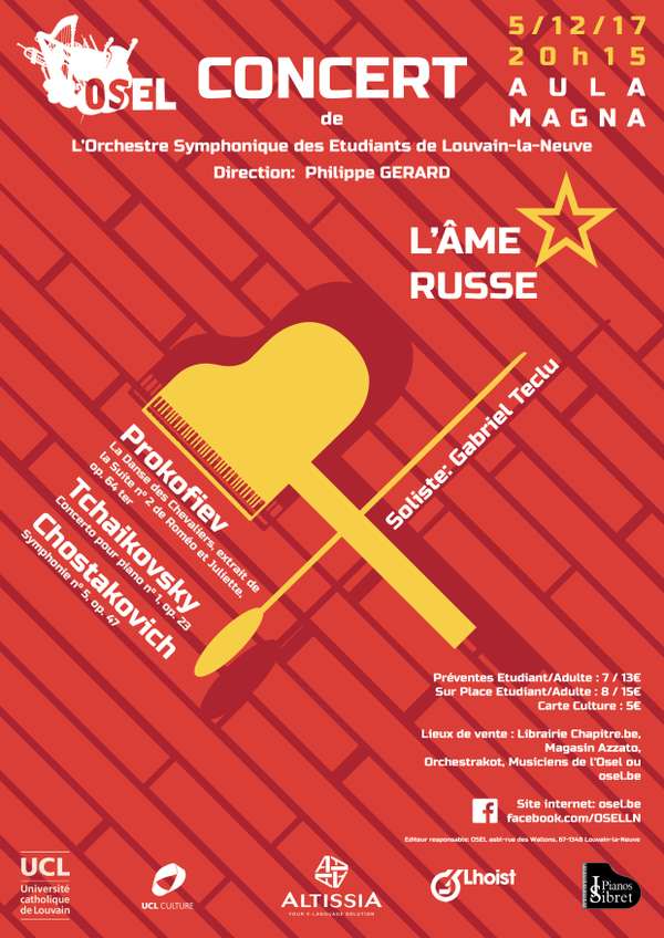 Affiche. Aula Magna. A propos de l'âme russe , par osel.be. 2017-12-05